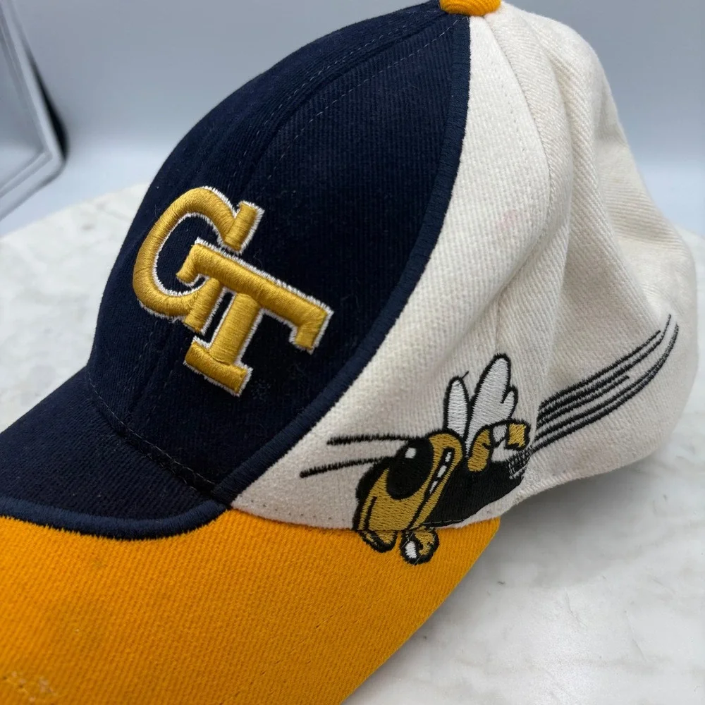 Vintage Georgia Tech‎ Yellow Jackets Hat Buzz Cap Mens 90s Y2K Top of the World